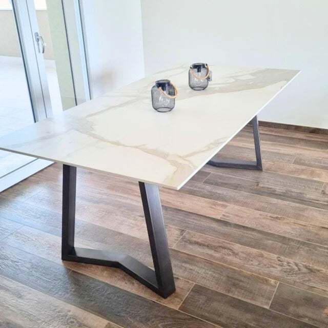 Trapezoid Metal Table Legs With Crossbars, YAKO BASE 80.40