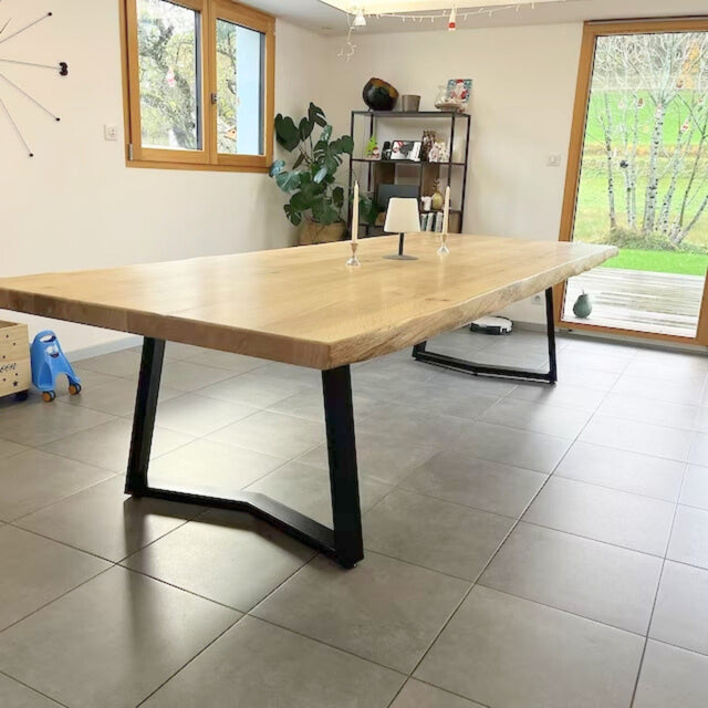 Trapezoid Metal Table Legs With Crossbars, YAKO BASE 80.40