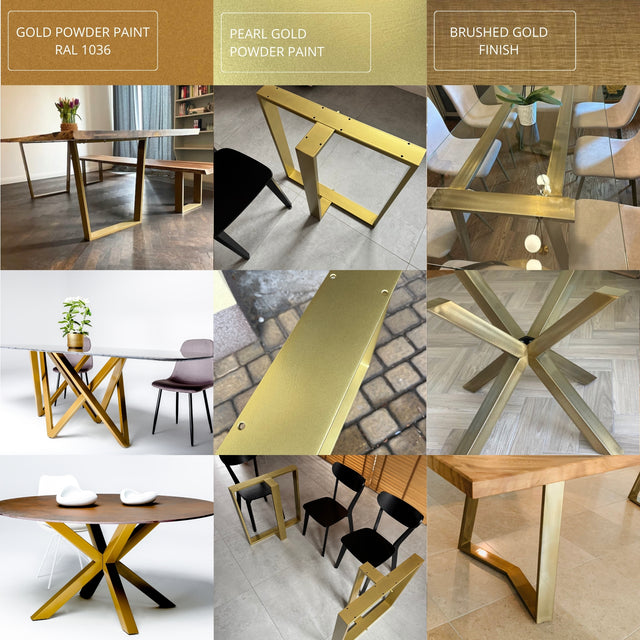 Trapezoid Metal Table Legs With Crossbars, YAKO BASE 80.40