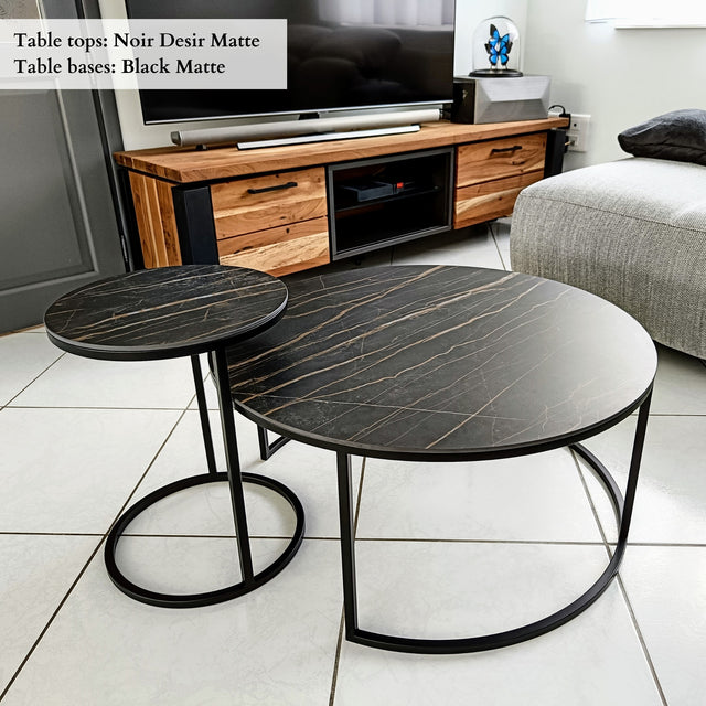 Handmade Coffee Tables With Ceramic Tops, DELIA.2