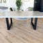 U-shaped Metal Dining Table Legs, Set of 2, CRUDO 80.40