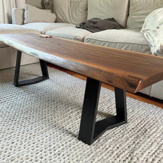 Durable, minimalist, metal coffee table legs, handcrafted in Europe. Fast Irish delivery.
