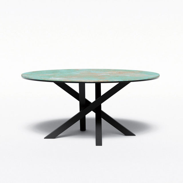 Industrial Table Base, Round Table Base, Additional Connecting Bars, For Glass, Quartz and Wood Tabletop, NEXUS Round Table 70 .70